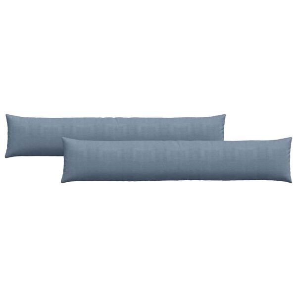 vidaXL Coussins de canapé 2 pcs Bleu 200 x 40 cm