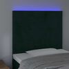 vidaXL T&ecirc;te de lit &agrave; LED Vert fonc&eacute; 100x5x118/128 cm Velours
