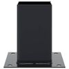 vidaXL Bases de poteau carr&eacute;es 4 pcs anthracite 81x81 mm