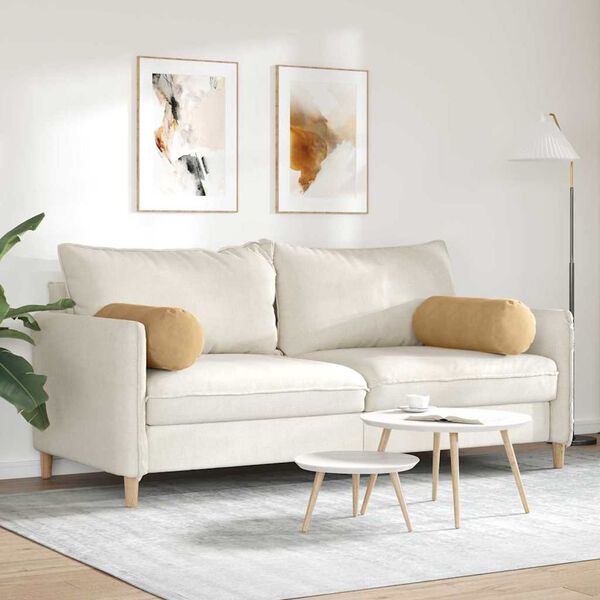 vidaXL Coussins d'accent 2 pcs Marron Ø 25 x 70 cm