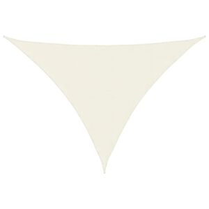 vidaXL Voile de parasol tissu oxford triangulaire 3x4x4 m cr&egrave;me
