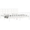 vidaXL Cadre de lit sans matelas blanc 200x200 cm bois massif de pin