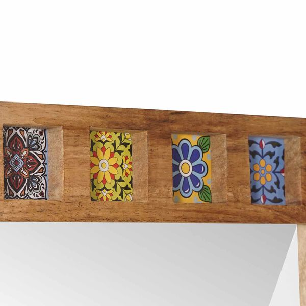 vidaXL Miroir de salle de bain avec stockage Naturel 50 x 70 x 3 cm