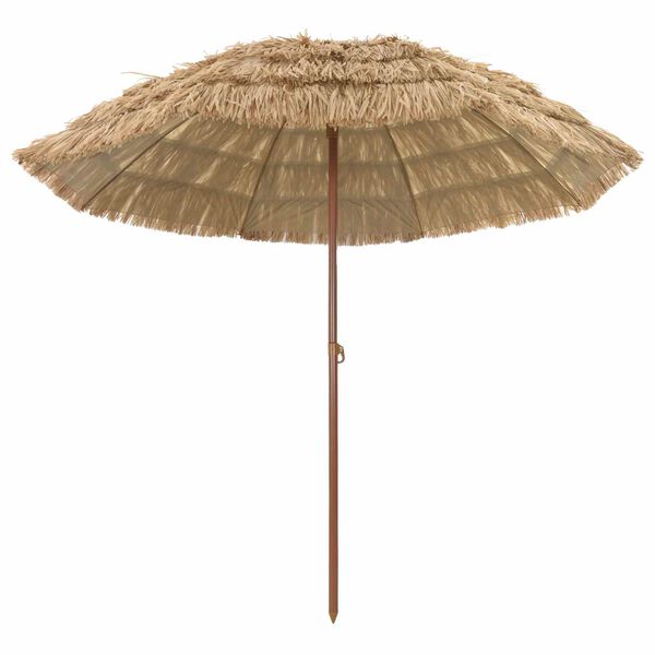 vidaXL Parasol de plage Naturel 255 x 255 x 255 cm Polyester et Acier