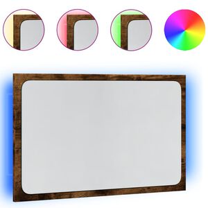 vidaXL Miroir de salle de bain &agrave; LED ch&ecirc;ne sonoma bois d'ing&eacute;nierie