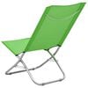 vidaXL Chaises de plage pliables lot de 2 Vert Tissu