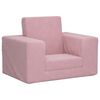 vidaXL Canap&eacute;-lit pour enfants Rose Peluche douce