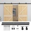 vidaXL Porte coulissante 2 pc 80 x 210 cm Bois de pin massif
