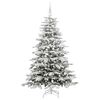 vidaXL Sapin de Noël Artificiel à Branches Articulées Blanc 210 cm