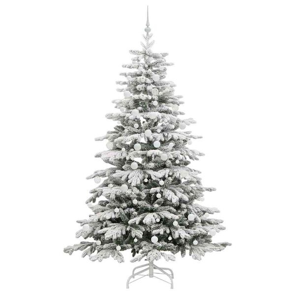 vidaXL Sapin de Noël Artificiel à Branches Articulées Blanc 210 cm