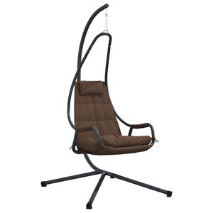 vidaXL Chaise suspendue Caf&eacute; 94 x 107 x 196,5 cm Acier