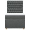 vidaXL Sommier &agrave; lattes de lit avec matelas Gris fonc&eacute; 100x200cm Tissu