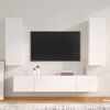 vidaXL Ensemble de meubles TV 4 pcs Blanc Bois d'ing&eacute;nierie
