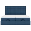 VidaXL Cadre de lit ottoman avec matelas bleu 160x200 cm tissu