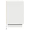 vidaXL Cabinet de chevet avec tiroir 2 pcs Blanc 39 x 34,5 x 50 cm