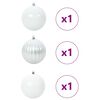 vidaXL Ensemble de Boules de No&euml;l XXL 3 pcs Blanc Plastique