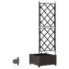 vidaXL Cache-pot de jardin Marron 40 x 40 x 126 cm Acier