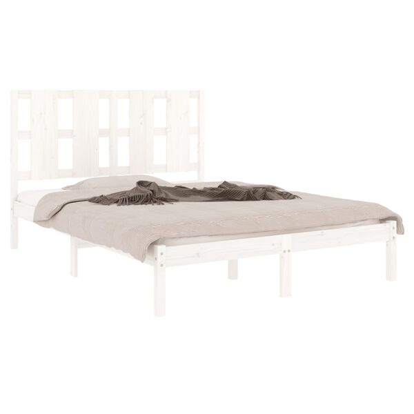 vidaXL Cadre de lit sans matelas blanc 120x200 cm bois de pin massif