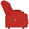 vidaXL Fauteuil de massage inclinable 3 places porte-gobelets bordeaux