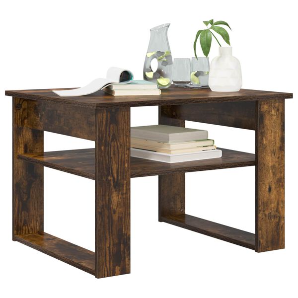 vidaXL Table basse Ch&ecirc;ne fum&eacute; 64 x 54 x 44 cm Bois d'ing&eacute;nierie