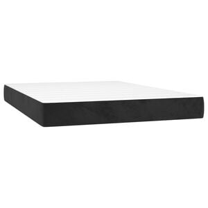 vidaXL Matelas de lit &agrave; ressorts ensach&eacute;s fermet&eacute; moyenne Noir 140x190x20 cm Velours