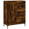 vidaXL Buffet haut Ch&ecirc;ne fum&eacute; 69,5x34x180 cm Bois d'ing&eacute;nierie