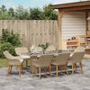 vidaXL Ensemble de salle &agrave; manger pour jardin 9 pcs Beige polyrotin