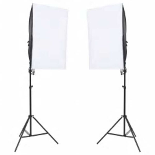 vidaXL Kit de studio photo avec éclairage toile de fond et réflecteur