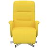 vidaXL Fauteuil inclinable avec repose-pieds jaune clair tissu