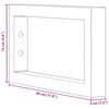 vidaXL Supports d'étagères pour lavabo 2 pcs blanc rectangulaire acier