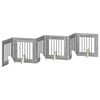vidaXL Porte de chien pliable avec supports 6 pc Sonoma gris 362 cm