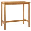 vidaXL Table de bar Naturel 110 x 60 x 105 cm Teck Massif