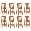 vidaXL Tabourets de bar lot de 8 bois massif d'acacia
