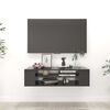 vidaXL Meuble TV suspendu Gris 100x30x26,5 cm Bois d’ingénierie