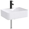 vidaXL Lavabo de salle de bain avec robinet et &eacute;vacuation Noir Mat
