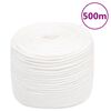 vidaXL Corde de bateau Blanc complet 8 mm 500 m Polypropyl&egrave;ne