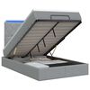 vidaXL Lit coffre avec matelas et LED Gris clair 120 x 200 cm Tissu
