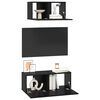 vidaXL Ensemble meuble TV 2 pcs Ch&ecirc;ne noir Bois d'ing&eacute;nierie