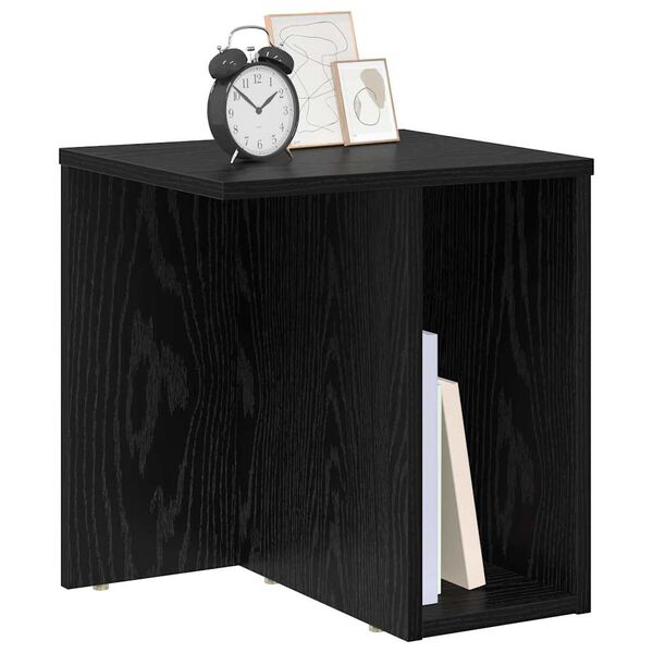 vidaXL Table d'appoint Ch&ecirc;ne noir 37 x 32 x 40 cm Bois d'ing&eacute;nierie