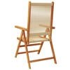 vidaXL Chaises inclinables de jardin lot de 6 beige bois massif acacia