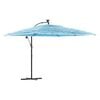 vidaXL Parasol de jardin avec m&acirc;t en acier bleu 290x290x238 cm