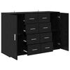 vidaXL Buffets avec tiroir Corona 2 pcs Ch&ecirc;ne noir 59 x 39 x 80 cm