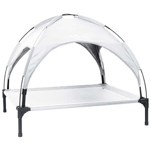 vidaXL Lit pour Chien 104 x 86 x 84,5 cm Acier Gris Argent&eacute;