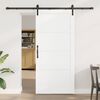 vidaXL Porte coulissante Blanc 93 x 202 cm Pin massif