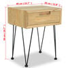 vidaXL Table de chevet 40x30x50 cm Teck