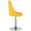 vidaXL Chaise pivotante de salle &agrave; manger Jaune moutarde Tissu