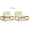 vidaXL Ensemble de canap&eacute;s d'ext&eacute;rieur 2 Pi&egrave;ce Naturel et Cr&egrave;me