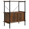 vidaXL &Eacute;tag&egrave;re &agrave; 3 niveaux armoire 80x40x92 cm Acier bois d'ing&eacute;nierie