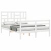 vidaXL Cadre de lit sans matelas blanc 140x200 cm bois massif