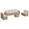 vidaXL Salon de jardin avec coussins 9 pcs beige r&eacute;sine tress&eacute;e